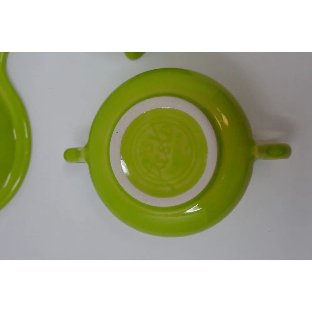 Fiesta Lemongrass 3 Piece Open Sugar Bowl & Creamer Tray Set USA